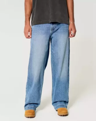 Super Baggy-Jeans in mittlerer Waschung