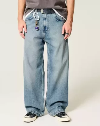 Super Baggy-Jeans in mittlerer Waschung