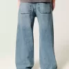 Super Baggy-Jeans in mittlerer Waschung