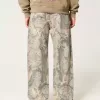 Super Baggy-Jeans mit Camouflage-Muster