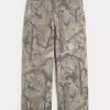 Super Baggy-Jeans mit Camouflage-Muster