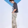 Super Baggy-Jeans mit Camouflage-Muster