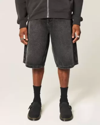 Super Baggy-Jeansshorts mit Sterngrafik