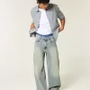 Super Baggy Painter Jeans in mittlerer Waschung