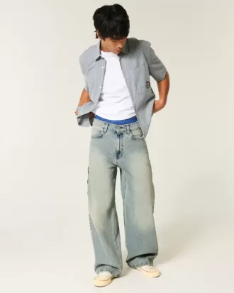 Super Baggy Painter Jeans in mittlerer Waschung