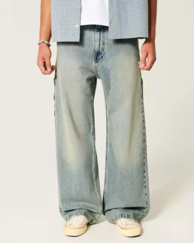 Super Baggy Painter Jeans in mittlerer Waschung