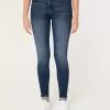 Super Skinny Jeans mit hohem Bund und mittlerer Waschung Super Skinny Jeans mit hohem Bund und mittlerer Waschung