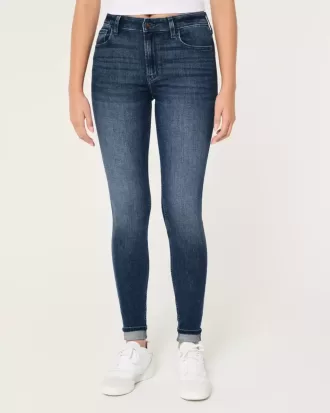 Super Skinny Jeans mit hohem Bund und mittlerer Waschung
