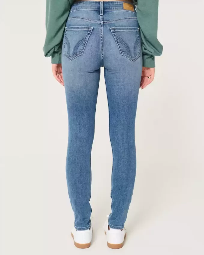 Super Skinny Jeans mit hohem Bund und mittlerer Waschung Super Skinny Jeans mit hohem Bund und mittlerer Waschung