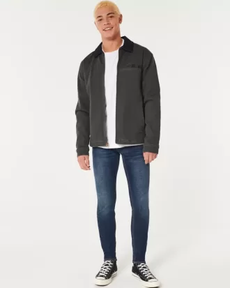Superenge Jeans in dunkler Waschung