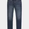 Superenge Jeans in dunkler Waschung