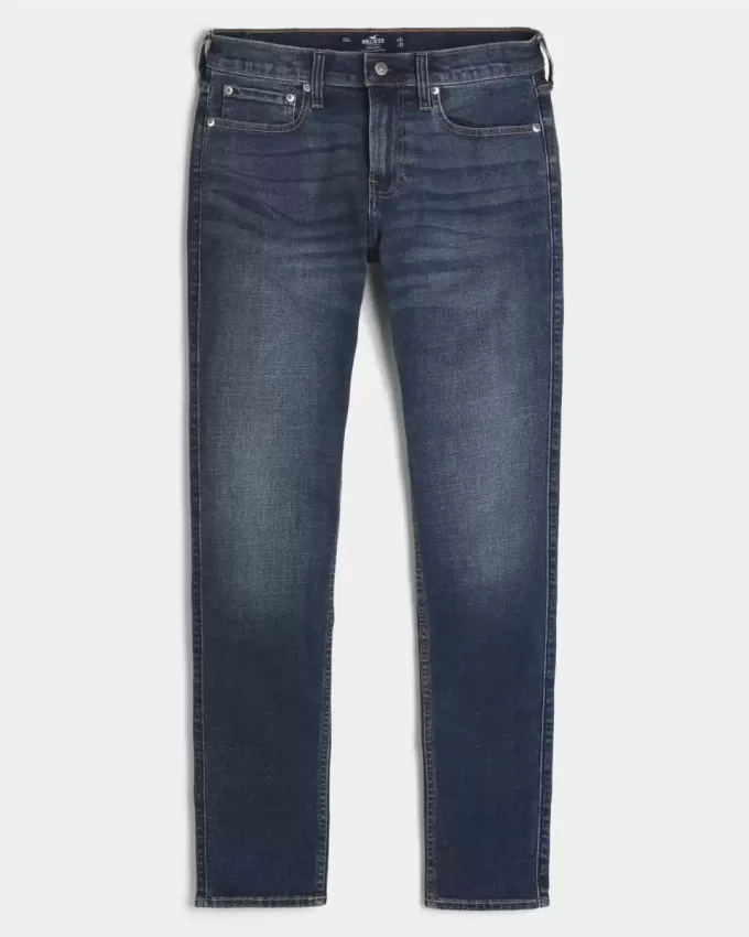 Superenge Jeans in dunkler Waschung