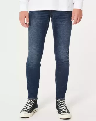 Superenge Jeans in dunkler Waschung