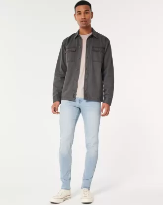 Superenge Jeans in heller Waschung