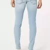 Superenge Jeans in heller Waschung