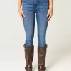 Superenge Jeans mit hoher Taille und dunkler Waschung