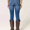 Superenge Jeans mit hoher Taille und dunkler Waschung