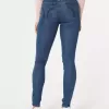 Superenge Jeans mit hoher Taille und dunkler Waschung