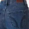 Superenge Jeans mit hoher Taille und dunkler Waschung