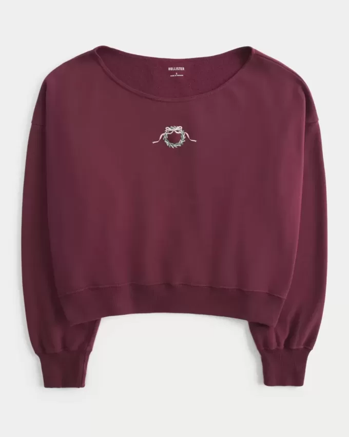 Sweatshirt mit Mini-Kranz-Grafik
