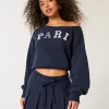 Sweatshirt mit Mini-Paris-Grafik