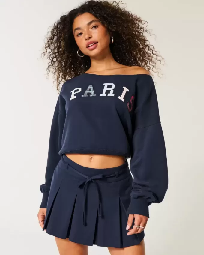 Sweatshirt mit Mini-Paris-Grafik
