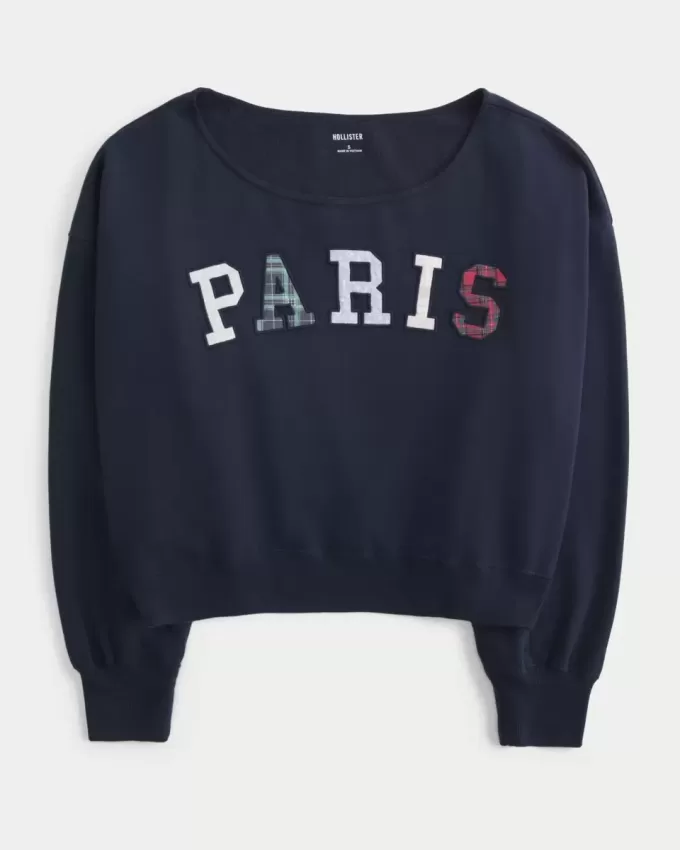 Sweatshirt mit Mini-Paris-Grafik