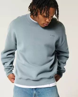 Sweatshirt mit Rundhalsausschnitt und kastigem Logo