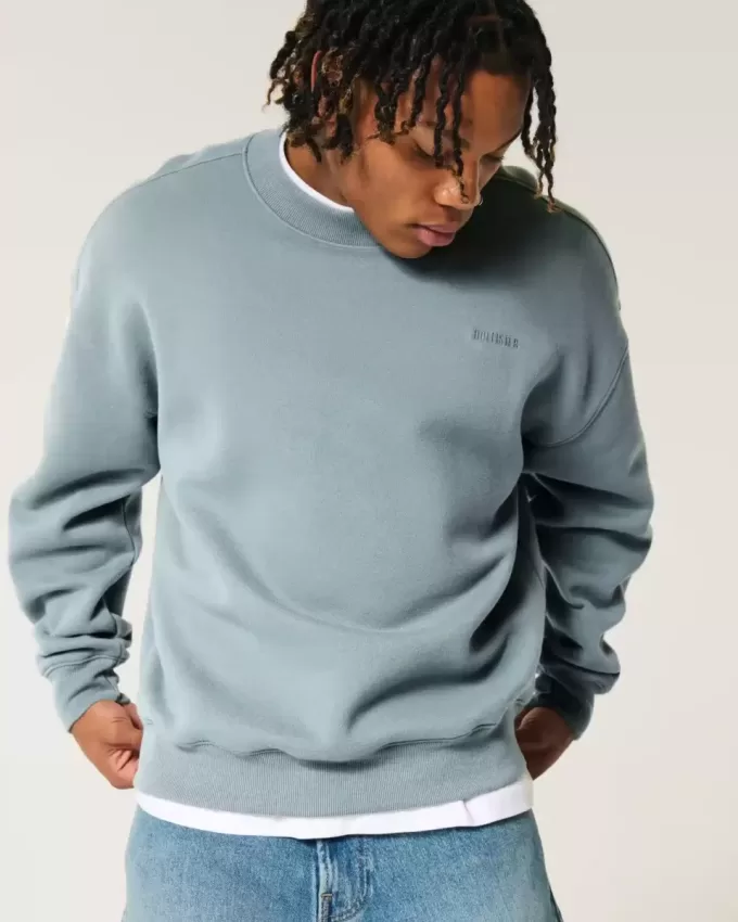 Sweatshirt mit Rundhalsausschnitt und kastigem Logo Sweatshirt mit Rundhalsausschnitt und kastigem Logo
