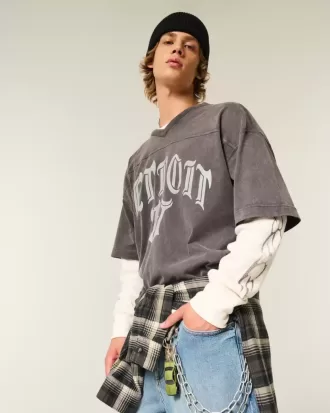 Thermo-Rundhalsshirt mit Graffiti-Grafik