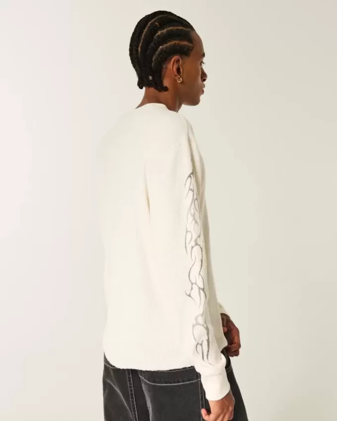 Thermo-Rundhalsshirt mit Graffiti-Grafik