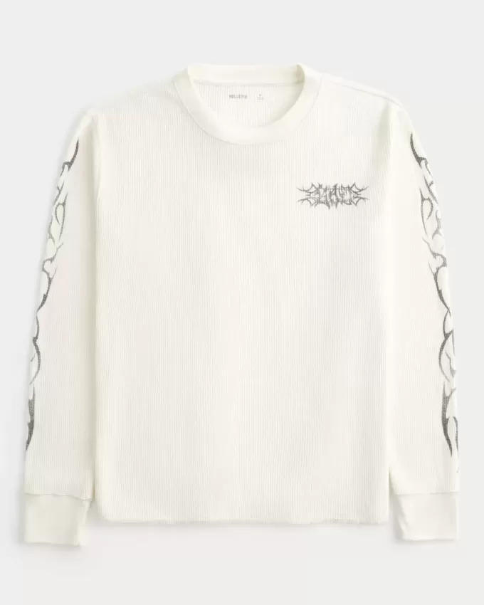 Thermo-Rundhalsshirt mit Graffiti-Grafik