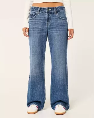 Tief sitzende Baggy-Jeans in dunkler Waschung