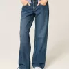 Tief sitzende Baggy-Jeans in dunkler Waschung