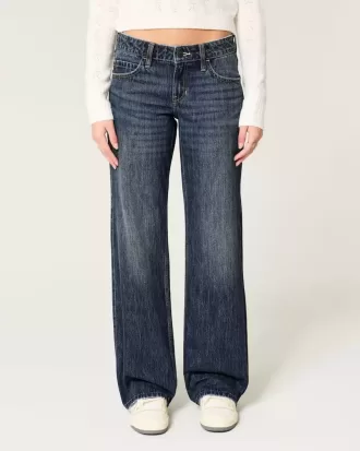 Tief sitzende Baggy-Jeans in dunkler Waschung