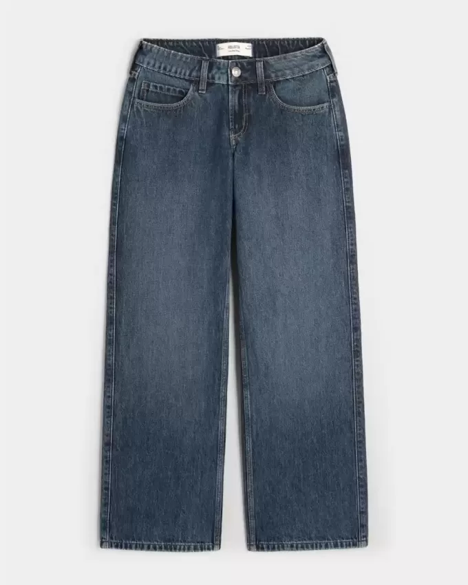 Tief sitzende Baggy-Jeans in dunkler Waschung