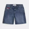 Tief sitzende Baggy-Jeans mit dunkel verwaschener amerikanischer Flaggengrafik