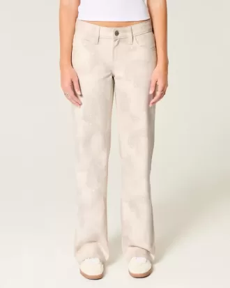 Tief sitzende Baggy-Jeans mit Reh-Print