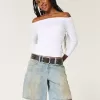 Tief sitzende getönte Baggy-Jeans in Schlammwaschung