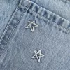Tief sitzender Mini-Jeansrock mit Sternstickerei