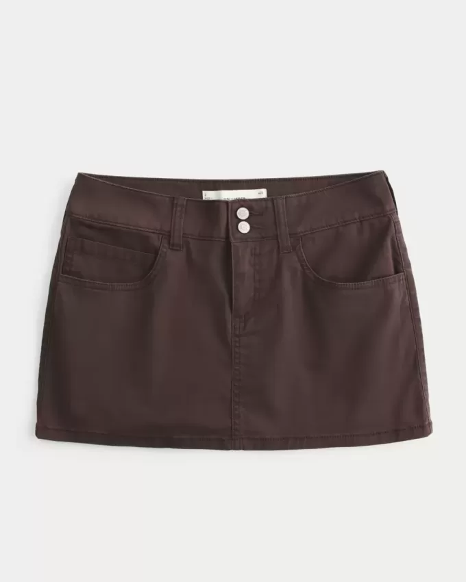 Tief sitzender Mini-Skort aus Twill