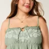 Trägerloses Babydoll-Kleid mit Stickerei