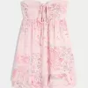 Trägerloses Babydoll-Minikleid mit Rüschen