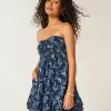Trägerloses Babydoll-Minikleid mit Rüschen