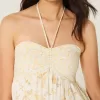 Trägerloses Babydoll-Minikleid mit Rüschen