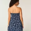 Trägerloses Babydoll-Minikleid mit Rüschen