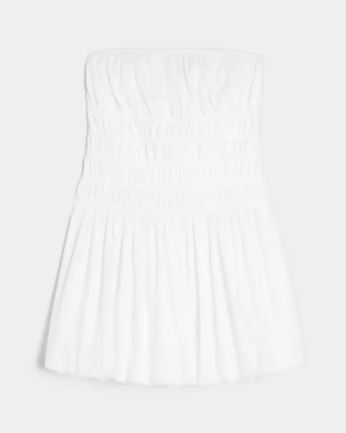 Trägerloses Bubble-Minikleid