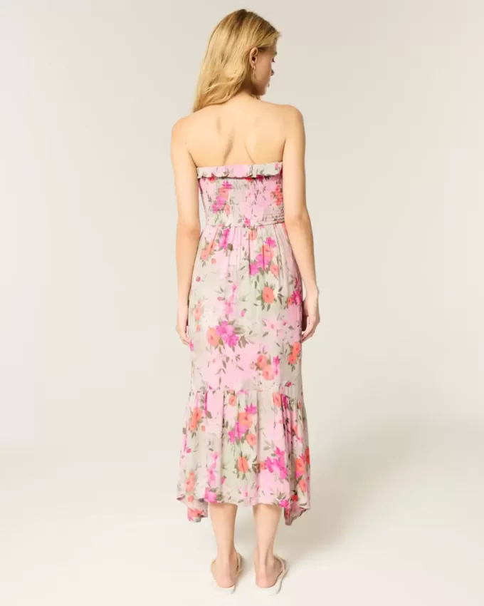 Trägerloses, gesmoktes Maxikleid Trägerloses, gesmoktes Maxikleid