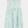 Trägerloses, gesmoktes Minikleid Trägerloses, gesmoktes Minikleid
