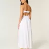 Trägerloses Maxikleid mit Twist-Brust